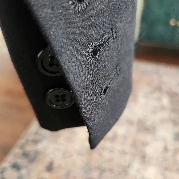 Alice Olivia Black Fitted Peplum Blazer Jacket NO SIZE TAG - Picture 7 of 12